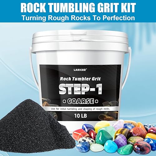 Miniatura 4 de Recarga de grano y pulido para tamboreador de rocas de 10 libras, Grano profesional Paso 1 para tamboreador de rocas para obtener piedras pulidas