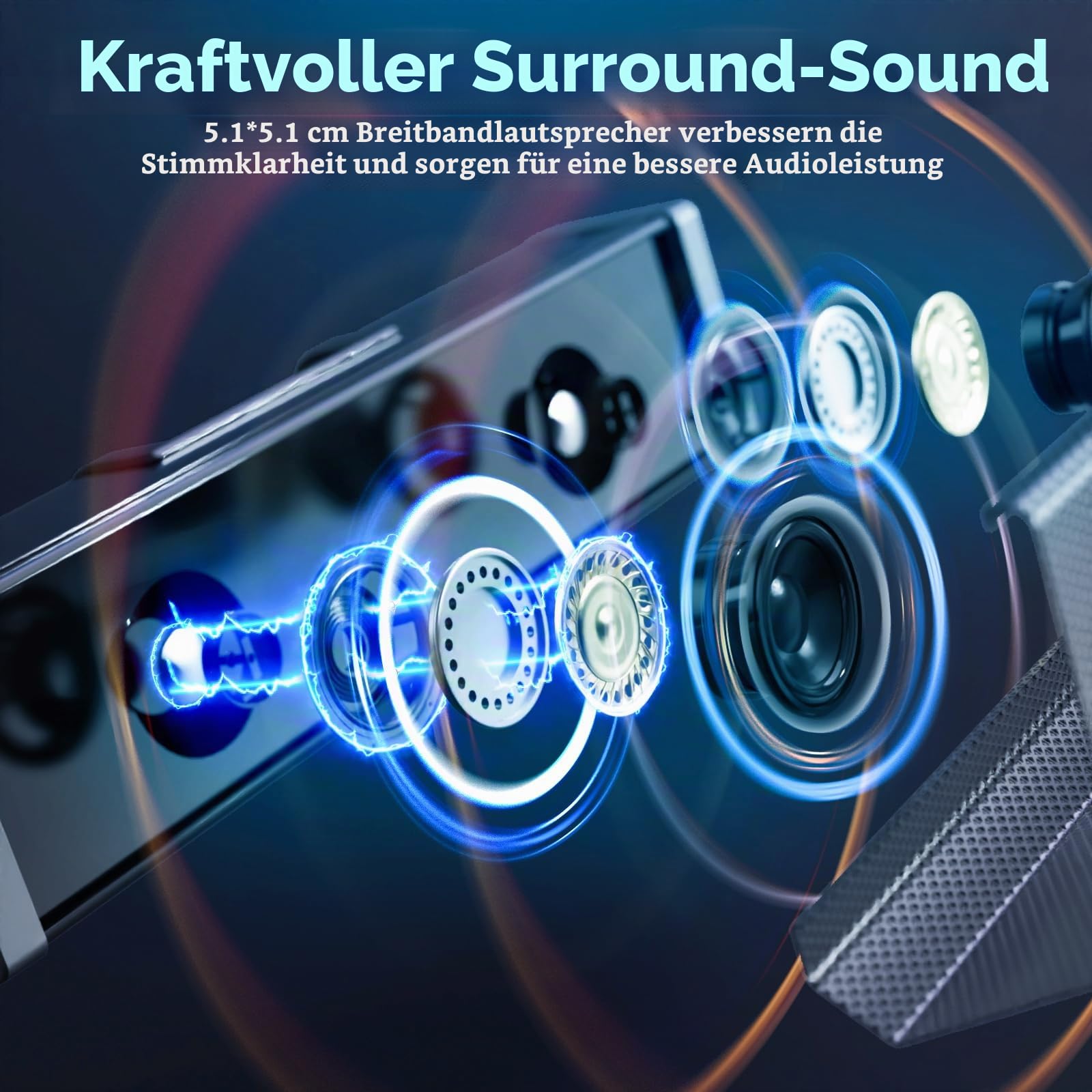 Smalody TV-Lautsprecher, Heimkino-Soundbar Mit Bass-Subwoofer, Bluetooth