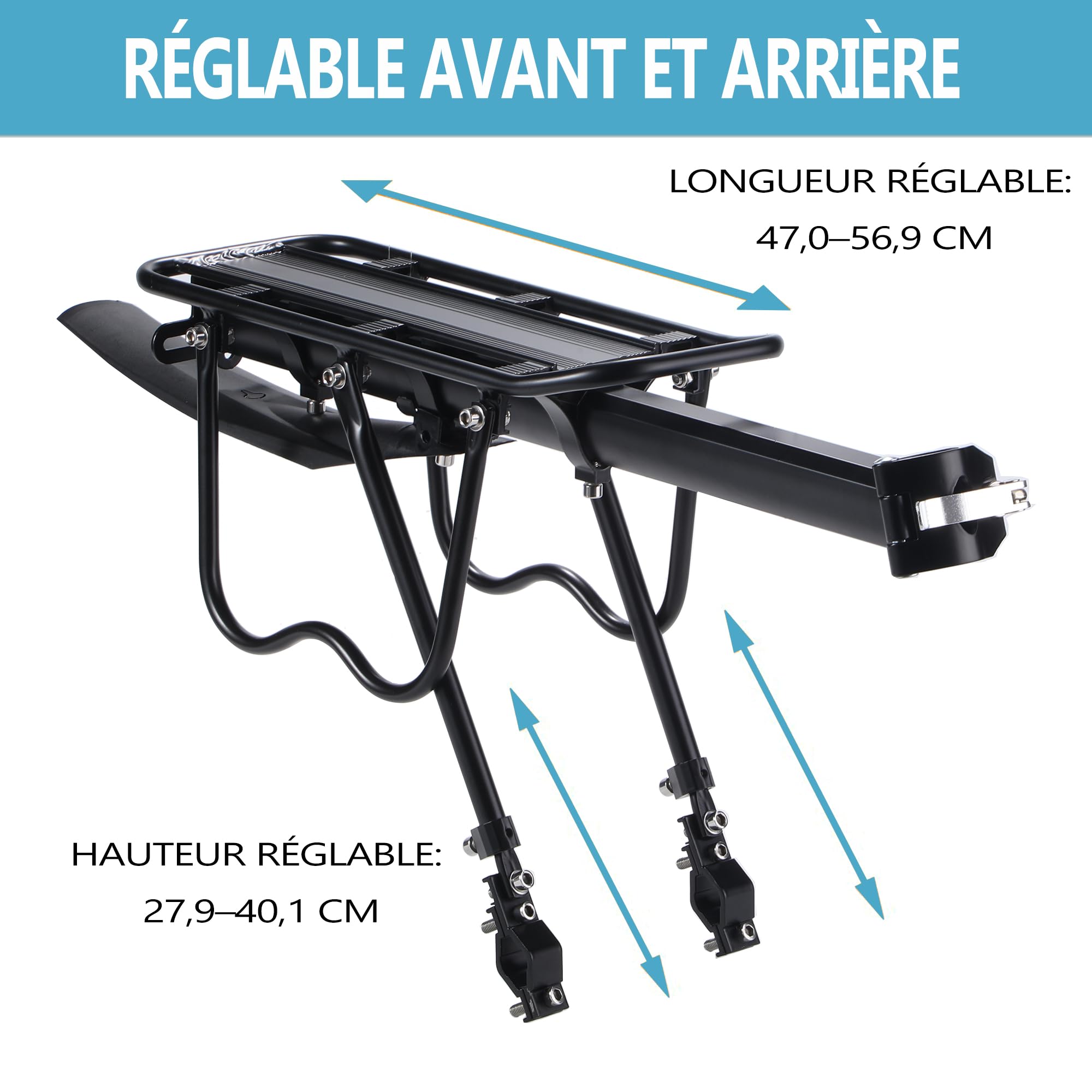 Porte-bagages pour vélo, BCR05FT (porte-vélos avec rallonge principale)