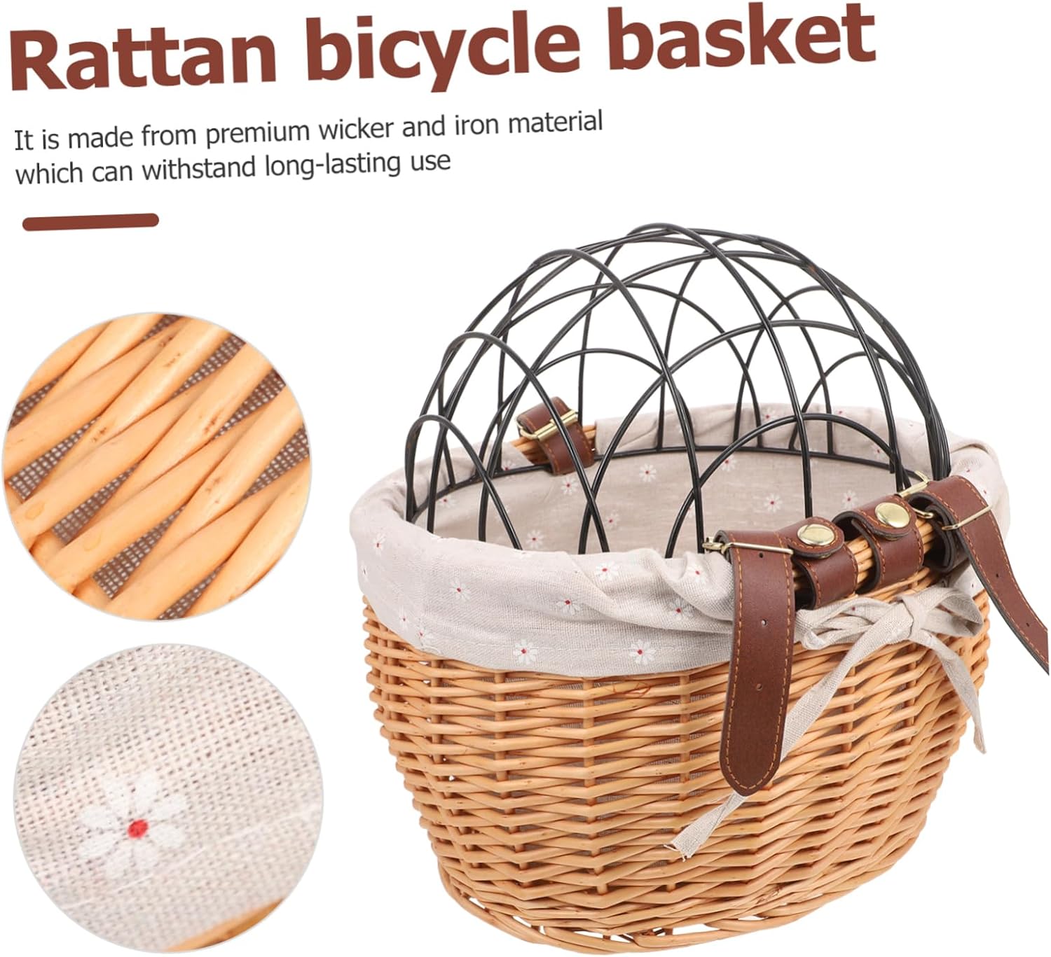 Pet Carrier Bag for Bicycles Removable Front Basket Strong Load Bearing Easy Installation and Comfortable and Pets for Cycling Adventures