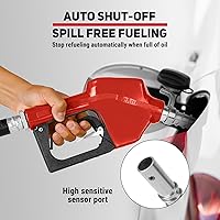 Vista 5 de Boquilla de combustible automática NPT de 3/4" con gancho, boquilla de combustible con mango de bomba de gas con candado de 3 velocidades (9-16 GPM)