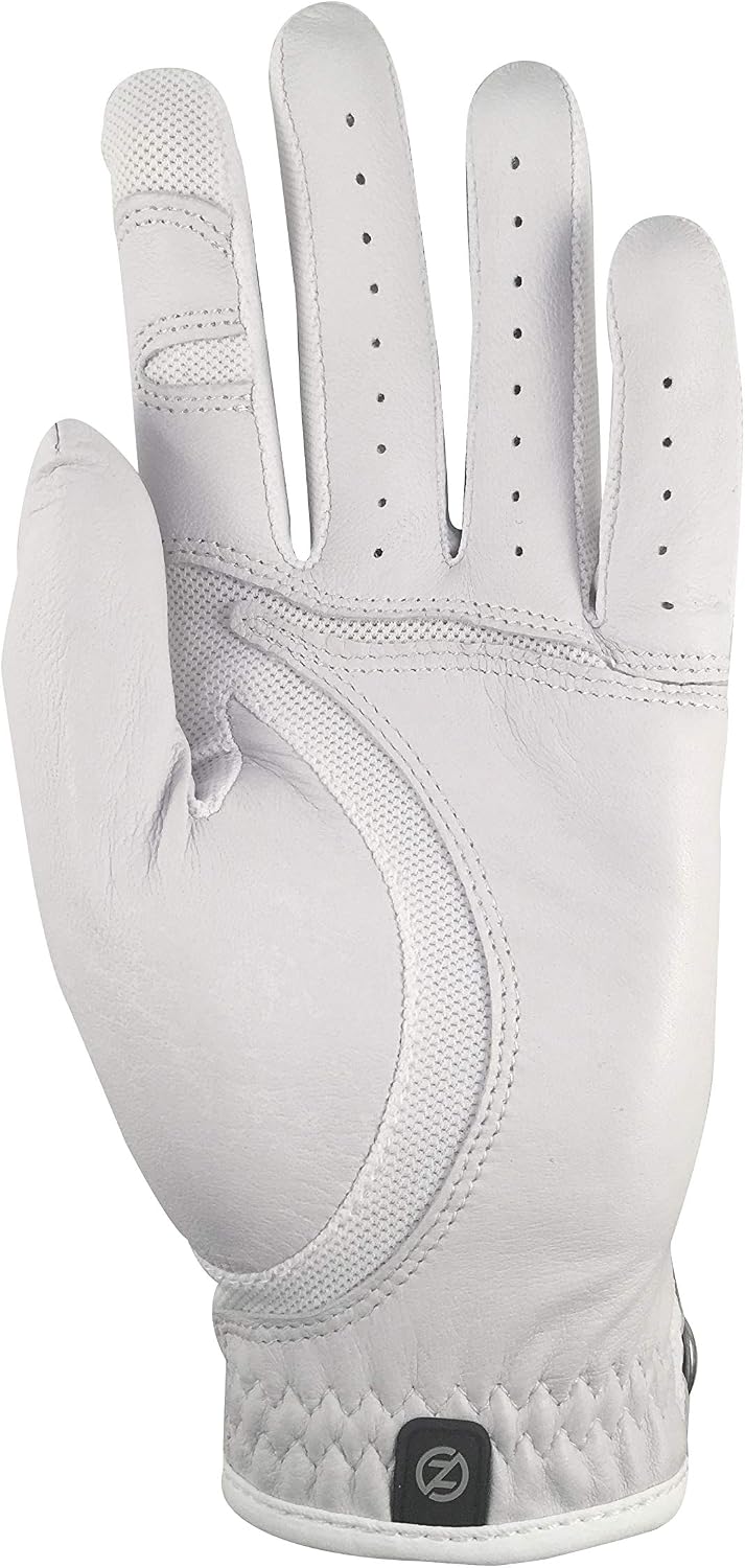 Zero Friction Men's Cabretta Elite Golf Glove 2 Pack, Includes Free Tee Pack, Universal-Fit