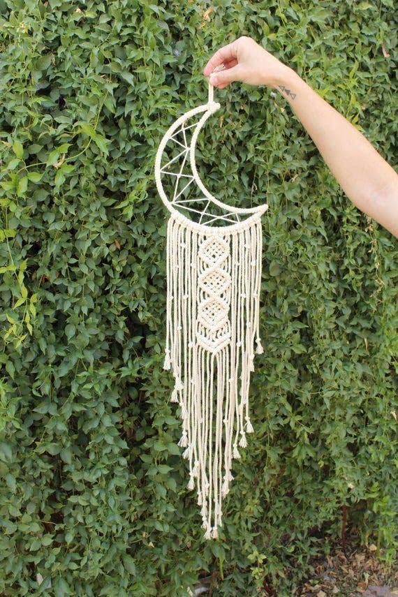 Aaditcraft | Moon Dream Catcher for Room Decor - Boho Dreamcatcher Macrame Wall Hanging Handmade Woven Dream Catcher for Home Decor, Wall Decor for Bedroom, Gifts for Friends, Women, Family Style-03