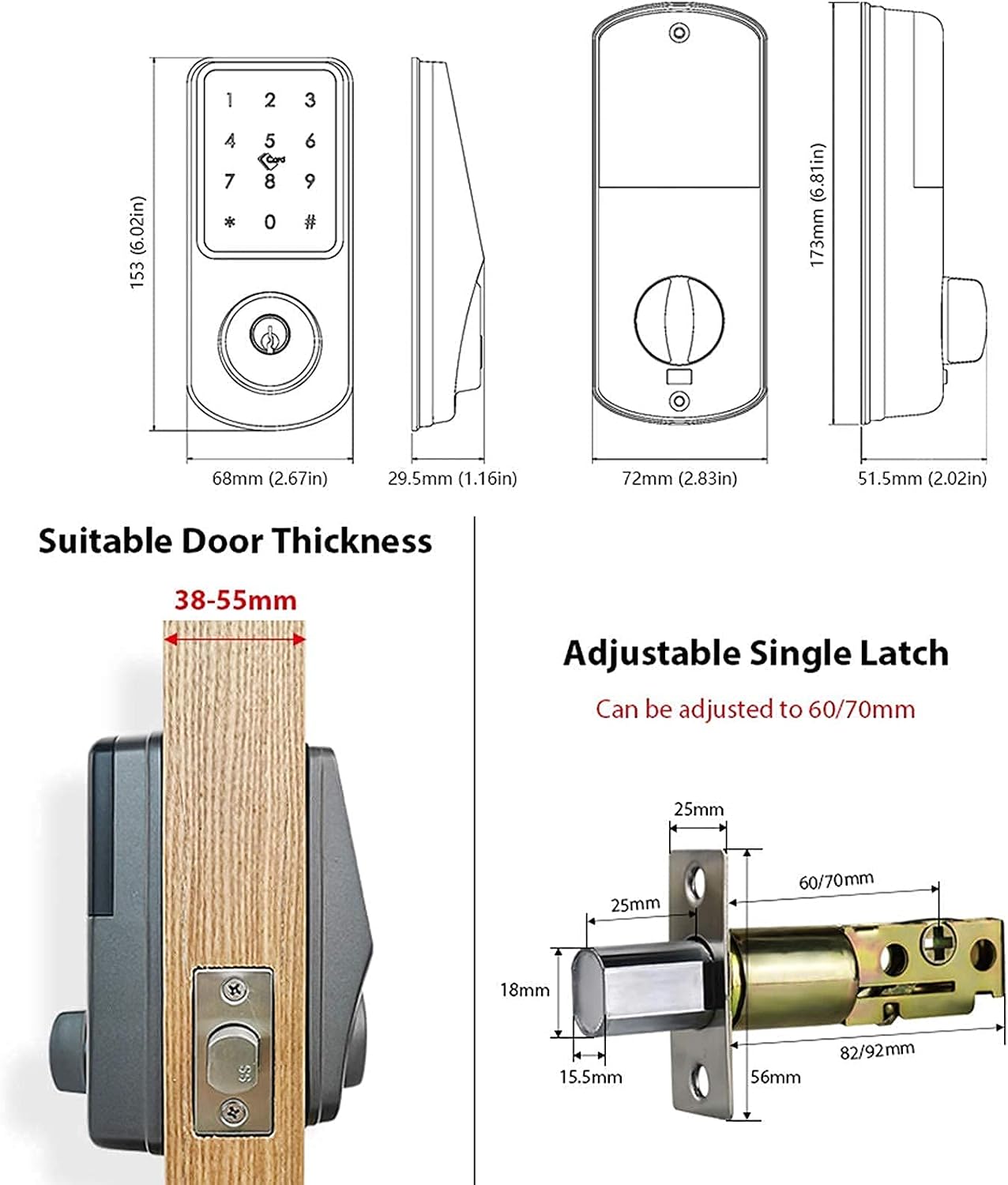 Prоduсt Dеаl Smart Lock,YRHAND Bluetooth Smart Deadbolt Lock Keyless Entry Door Locks Automatic Door Lock with Keypad Electric Door Lock with App Key Fob Bluetooth Door Locks for Front Door House Garage Airbnb Crеаtіvе Prоduсt Smart Lock,YRHAND Bluetooth Smart Deadbolt Lock Keyless Entry Door Locks Automatic Door Lock with Keypad Electric Door Lock with App Key Fob Bluetooth Door Locks for Front Door House Garage Airbnb