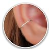 ALOME PIERCINGS Fake Conch Ring Ear Cuff for Women No Piercing Needed Faux Conch Hoop 20G Minimalist Clip On Cartilage Earring Gold Filled or 925 Sterling Silver