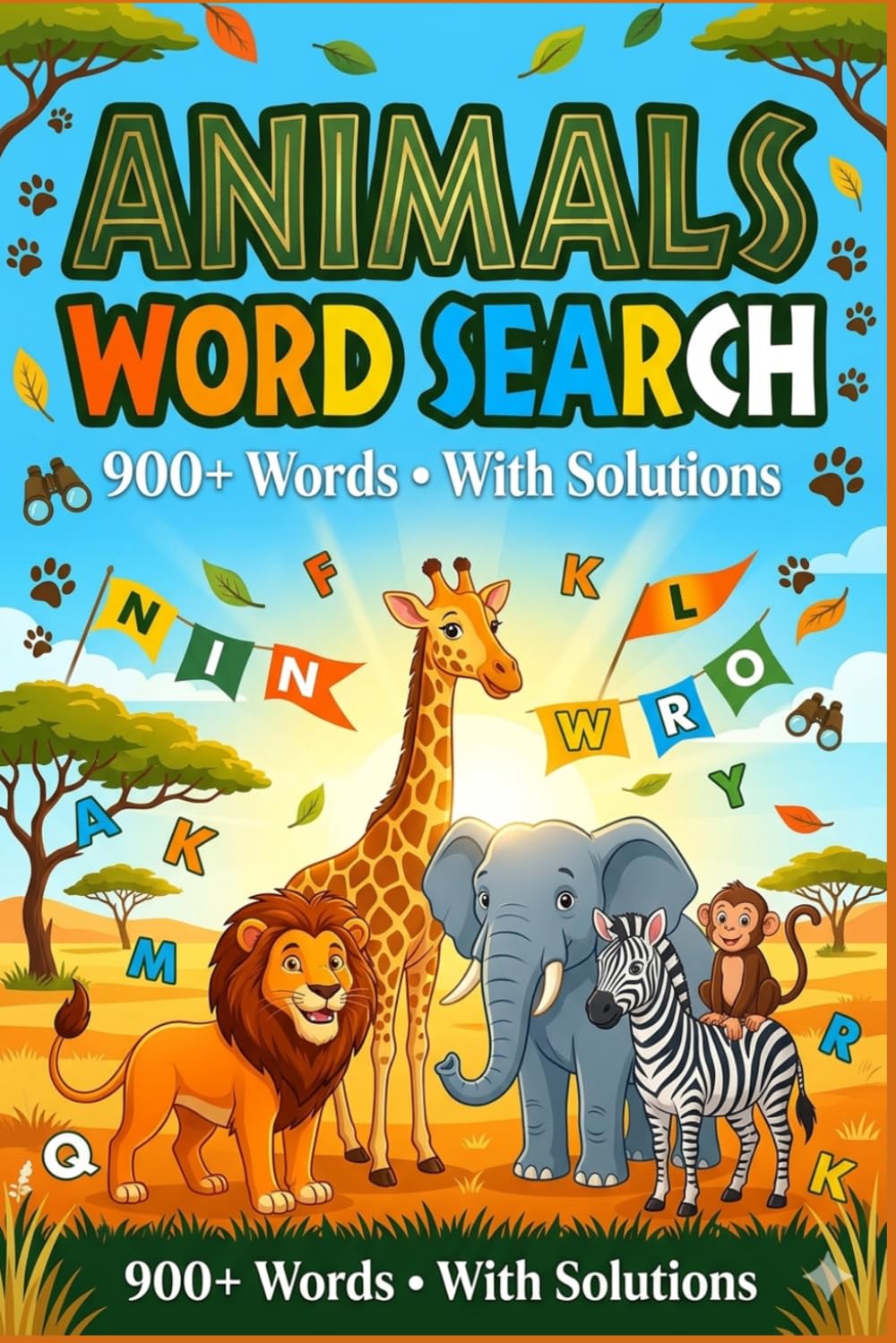 Animal Word Search for Kids Fun & Easy Puzzles with 900+ Words for Ages 6–10 (Kids Crosswords Challenge)
