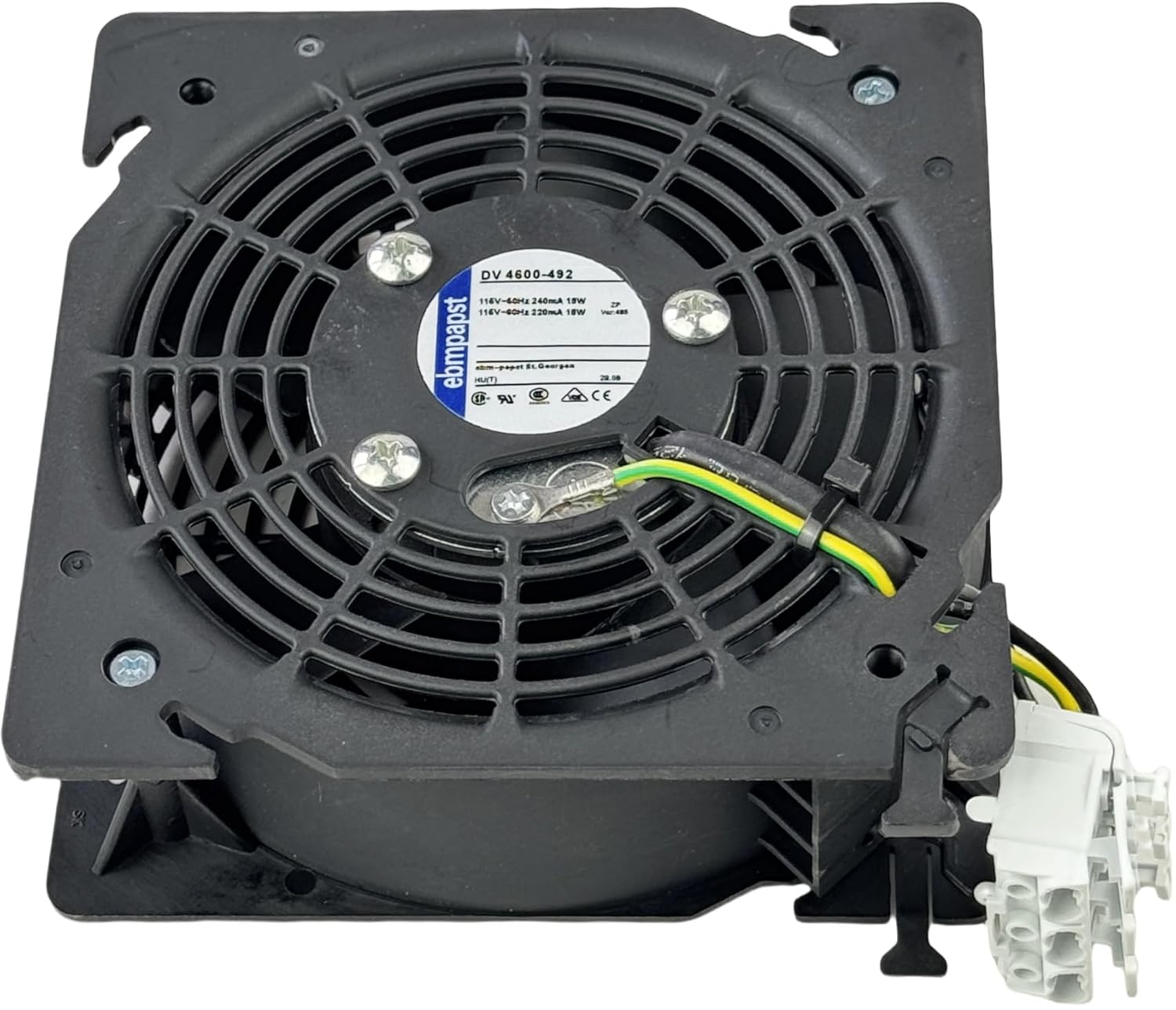 DV4600-492 Cabinet Compact Cooling Fan 115V 18/19W 220/240mA 12CM 120×120×38mm 3100RPM 2-Wire Axial Flow Fan for Rittal Cabinet