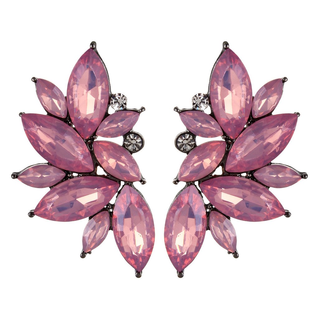 OOMPH Jewellery Gold & Purple Pink Floral Ear Cuff Fashion Earring for Women & Girls (ESN23R2) - Pink, Purple, Black, Grey (B01JA2BXHW) Amazon Price History, Amazon Price Tracker