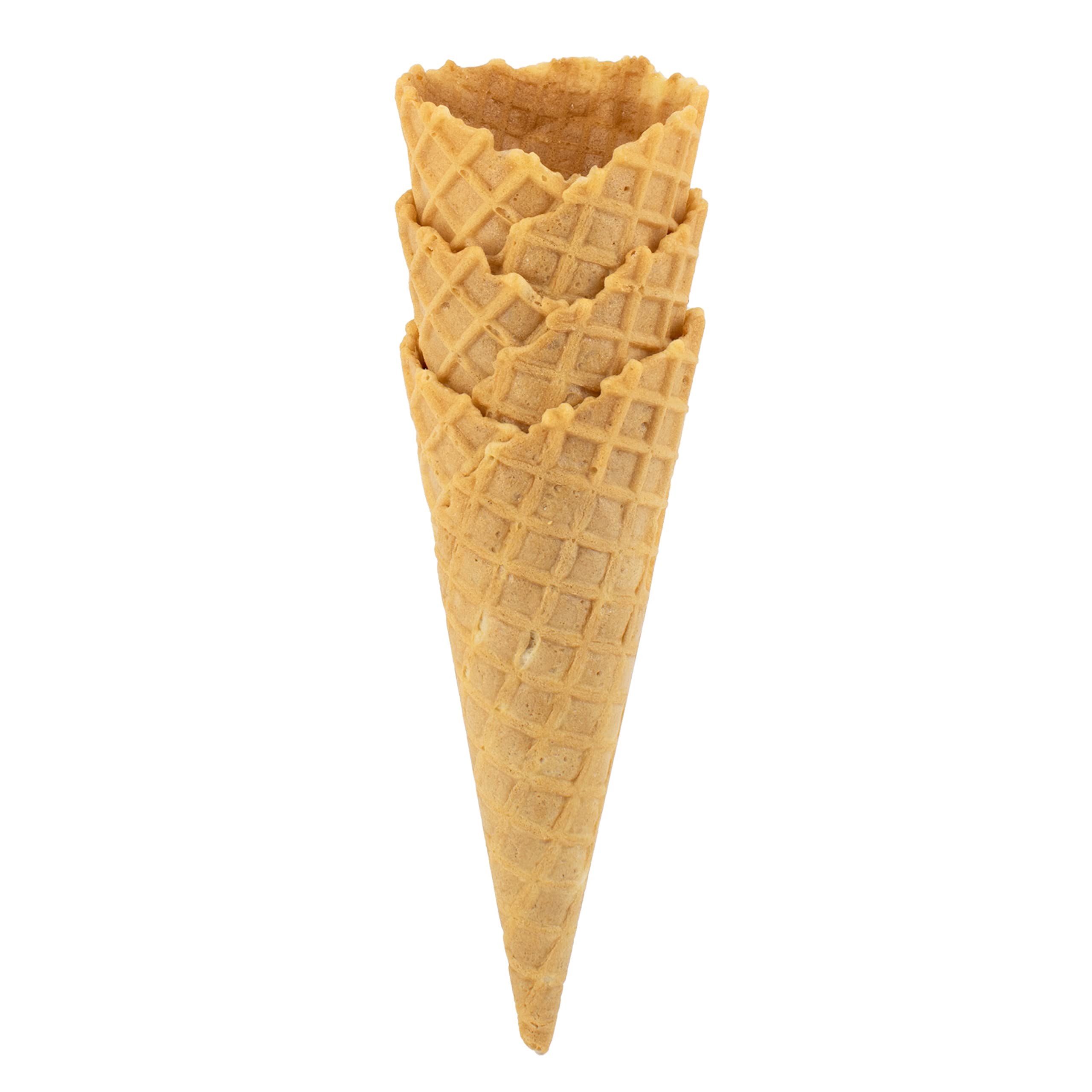 wisefood Eiswaffel - 20 Süße Eistüten ohne Rand Ø 50mm perfekt für Softeis - essbare und knusprige Softeiswaffel - Alternative zu Plastik Eisbechern