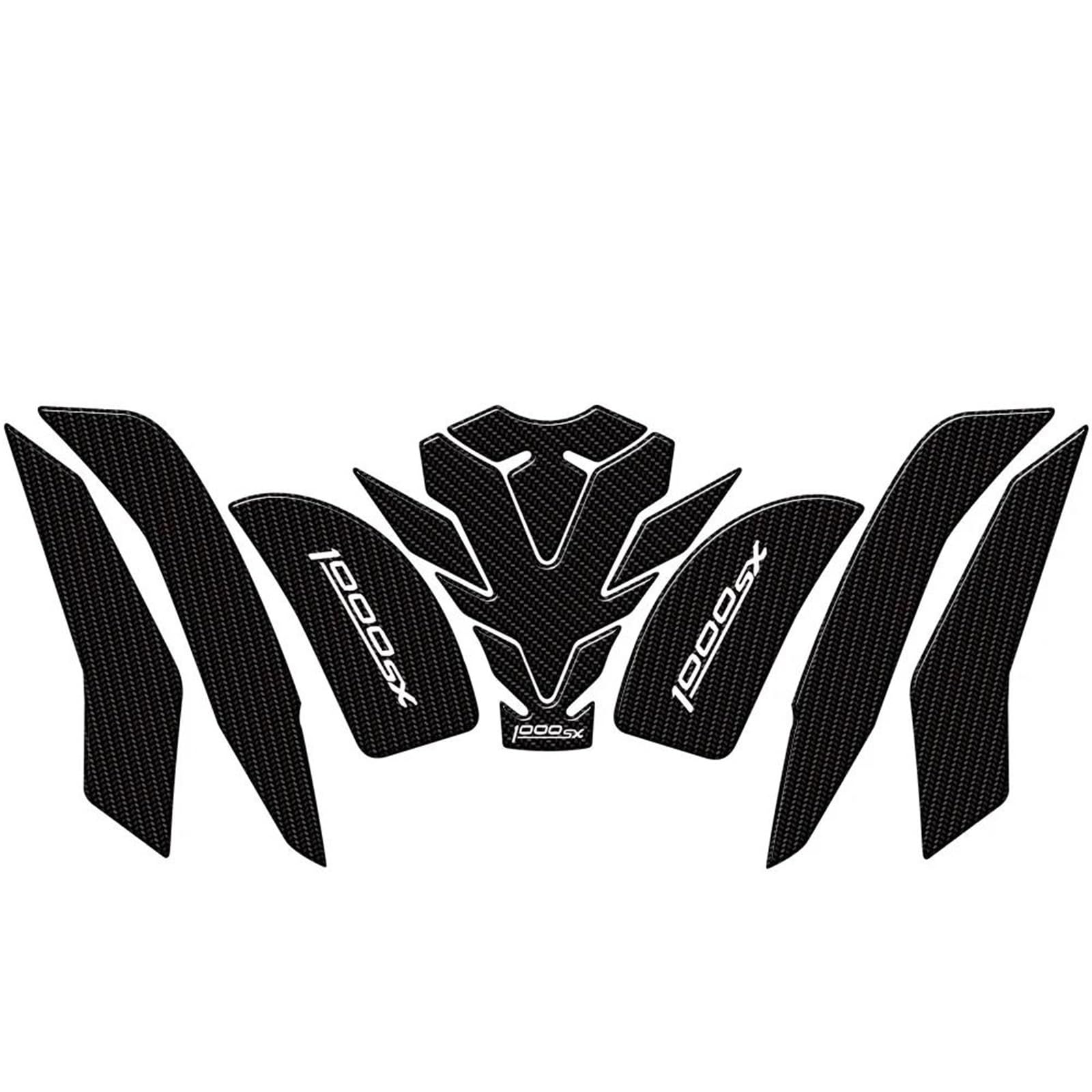 Motorcycle Fuel Tank Side Stickers Decals Fishbone Motorbike Sticker for Kawasaki for Z1000SX 2020 Tank Sticker(Color2)