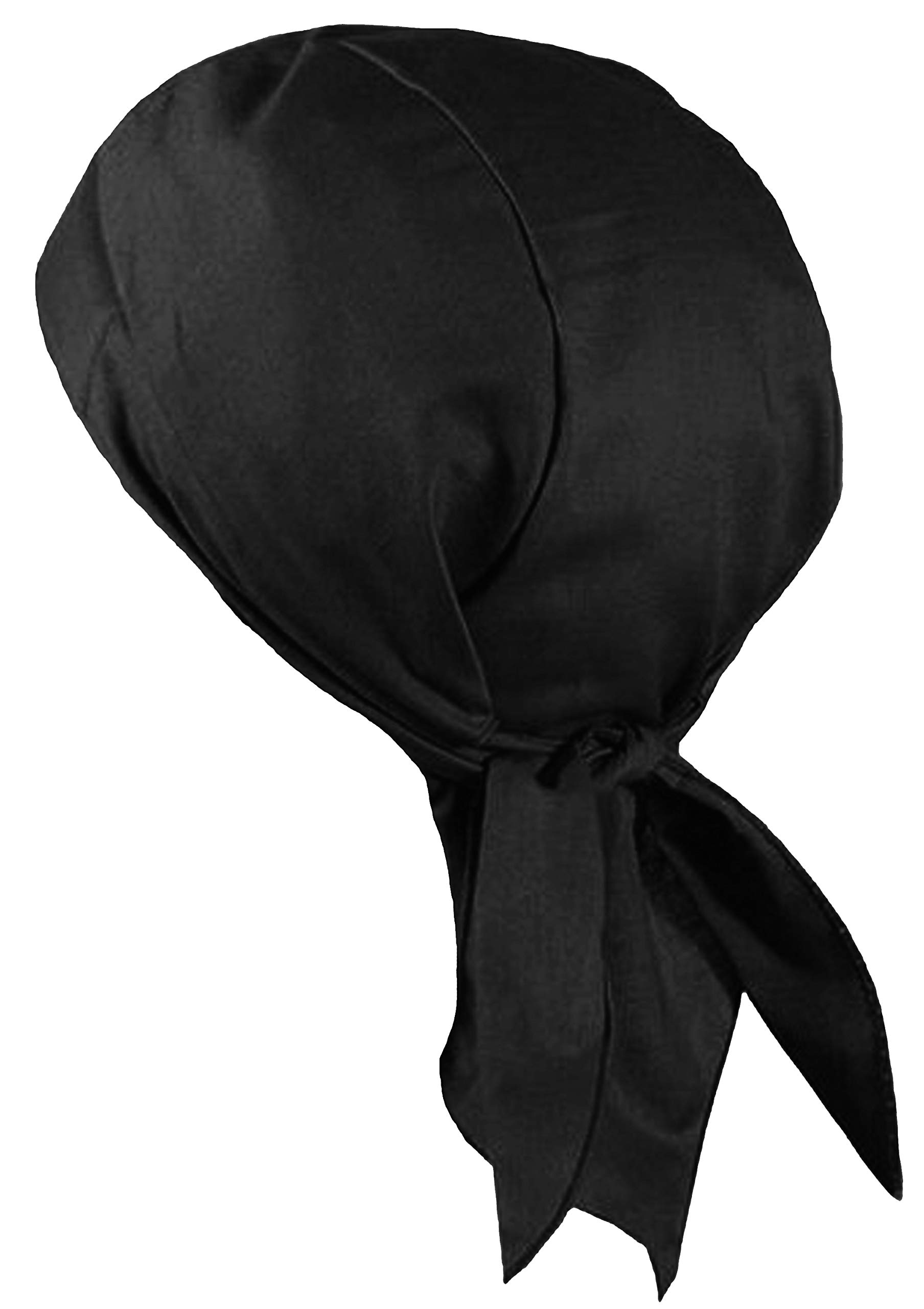 Solid Color Doo Rag with Sweatband Made in America Skull Cap for Men Women