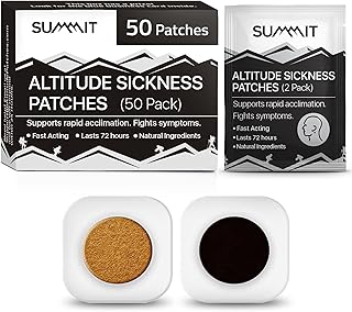 Altitude Sickness Prevention Patches | Supports Rapid High Altitude Acclimation, Boosts Oxygen Intake, Fights High Altitude Sickness Symptoms | Pack of 50