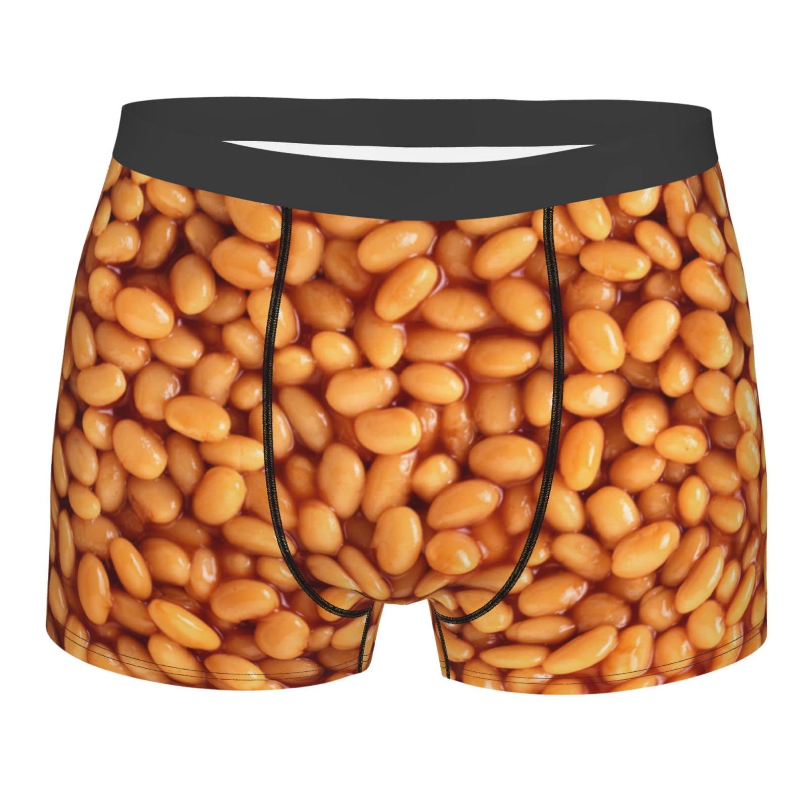 FWJZDSP Baked Beans Mens Boxer Briefs Underwear Breathable Stretch Boxer Trunk