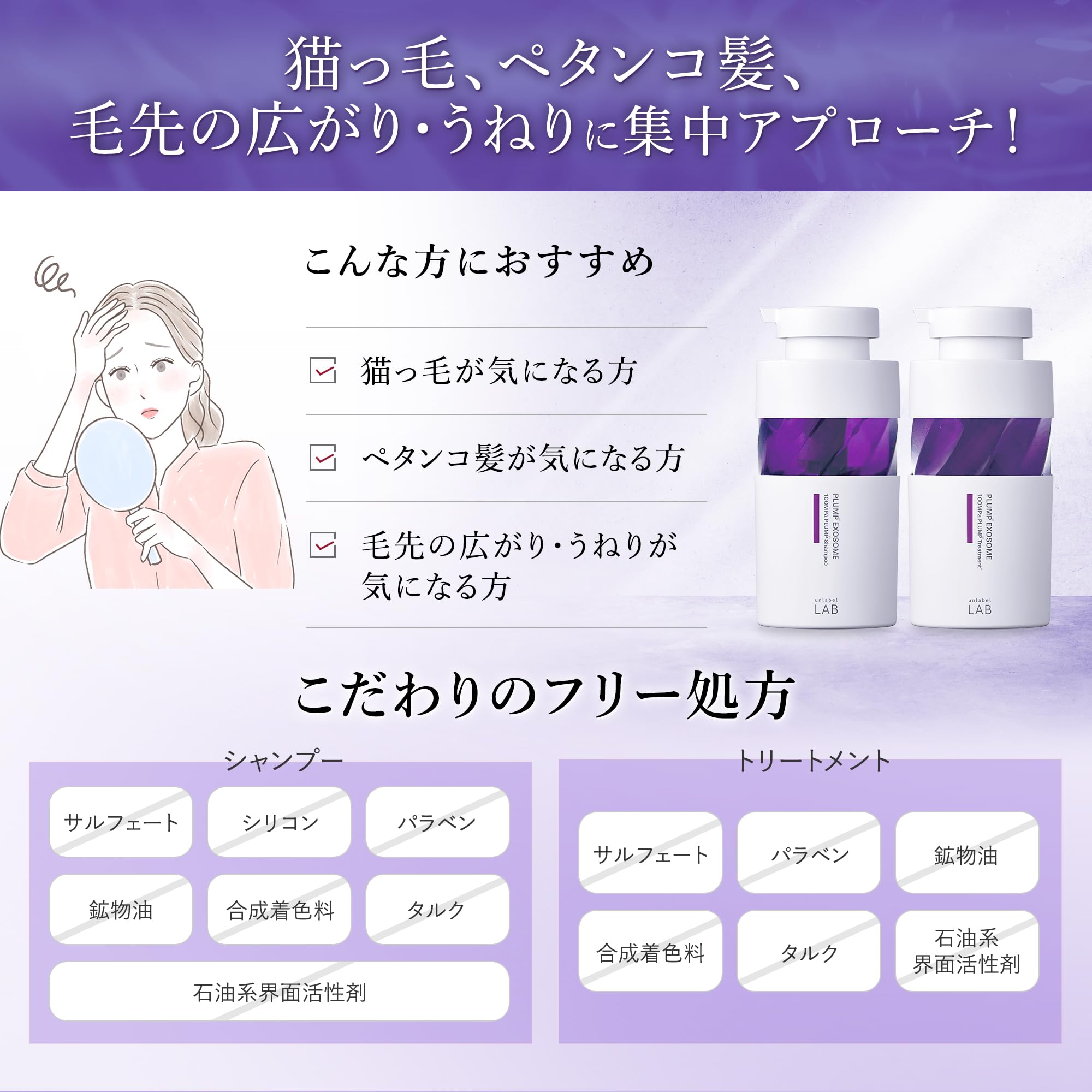 Amazon.co.jp: unlabel LAB アンレーベル ラボ EXバウンス シャンプー+