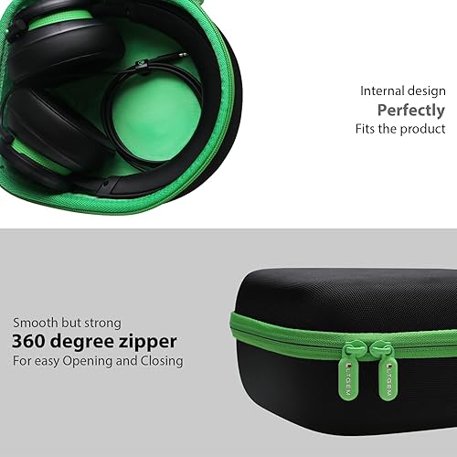 Miniatura 5 de LTGEM - Funda compatible con auriculares inalámbricos Xbox para juegos sobre la oreja, bolsa de almacenamiento de viaje para oficina, color negro y
