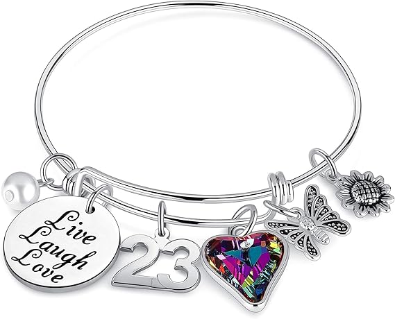 Amazon 女性や女の子への誕生日プレゼント 誕生日チャームブレスレット 10歳 歳 30歳 40歳 50歳 60歳 70歳 80歳 90歳の 誕生日プレゼント 娘 姉妹 友人 10代の女の子 お母様 おばあちゃんへの誕生日プレゼントに ジュエリー 通販
