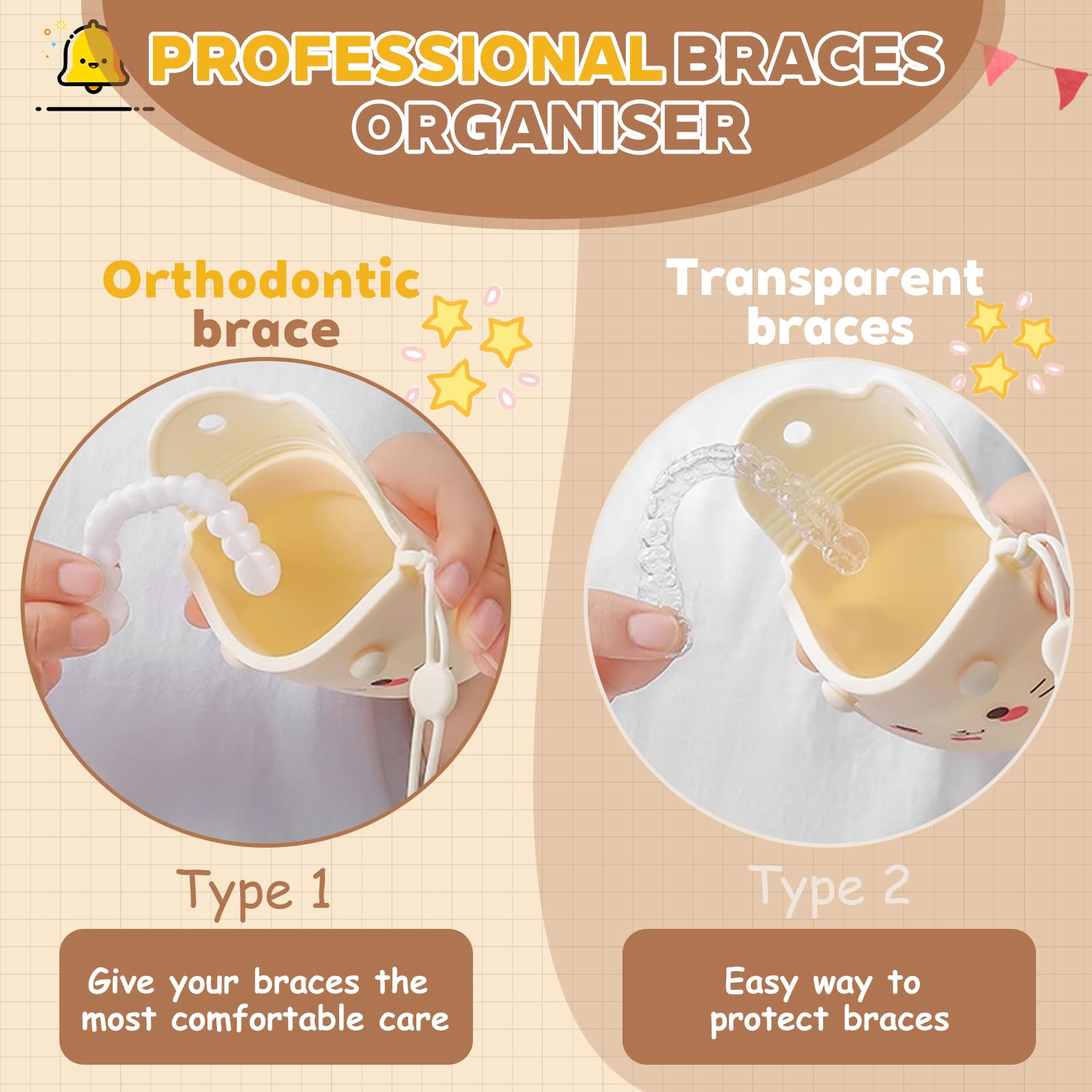 Caja Ferula Dental para Prótesis Dentales Portátil