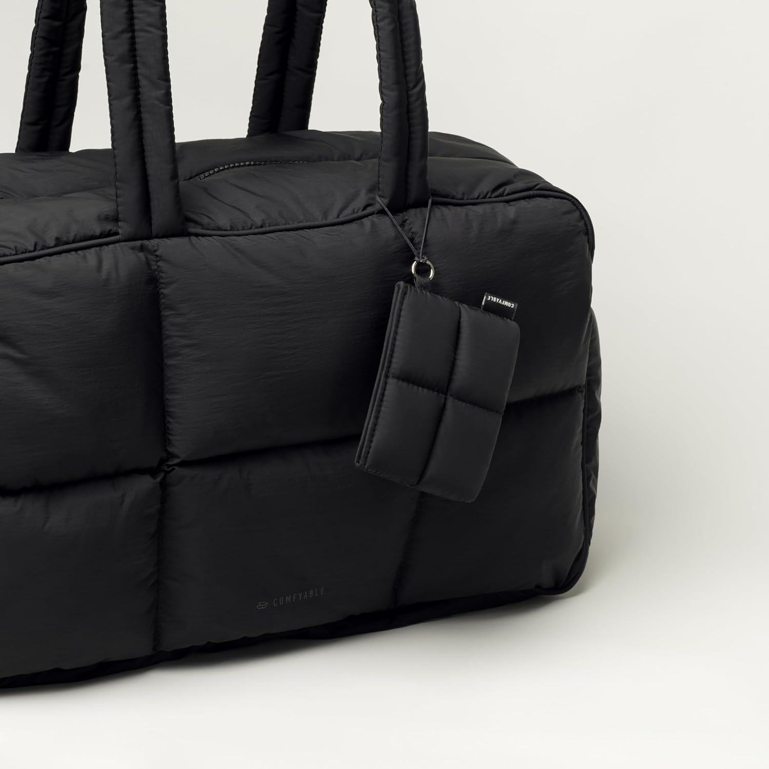 Comfyable Cute Puffy Coin Purse Pouch Change Holder For Women, Small Organizer with ID Window, Magnetic Closure, Water-repellent, Storage for Coin, Airpods, Lipstick, Card, Black - Image 5