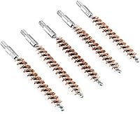 Vista 16 de BOOSTEADY Cepillo de limpieza para pistola de bronce con cerdas de fósforo, 5 unidades, para escopeta de pistola con 50 parches cuadrados .17 Cal