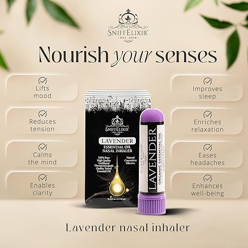 Miniatura 2 de Inhalador nasal de lavanda inhalador de aromaterapia nasal  Inhalador de aceite esencial natural para una mente tranquila, inhalador de náuseas para