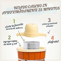 Vista 3 de Máquina para hacer helado Nostalgia Electric - Máquina de helado suave al estilo antiguo que prepara yogur congelado o gelato en minutos - Divertido