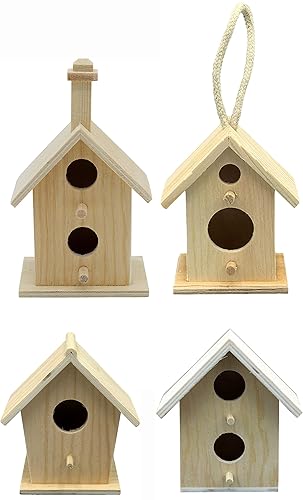 Creative Hobbies® Mini 4 Inch Tall Birdhouse - Set of