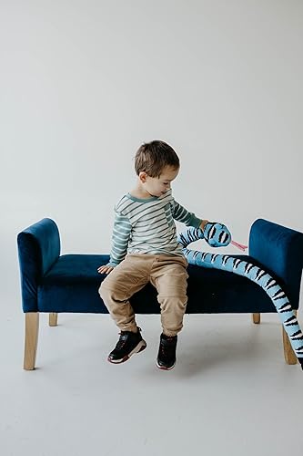 Miniatura 3 de The Petting Zoo Blue Rock - Peluche de serpiente de cascabel, regalos para niños, juguete de peluche de serpiente de 54 pulgadas