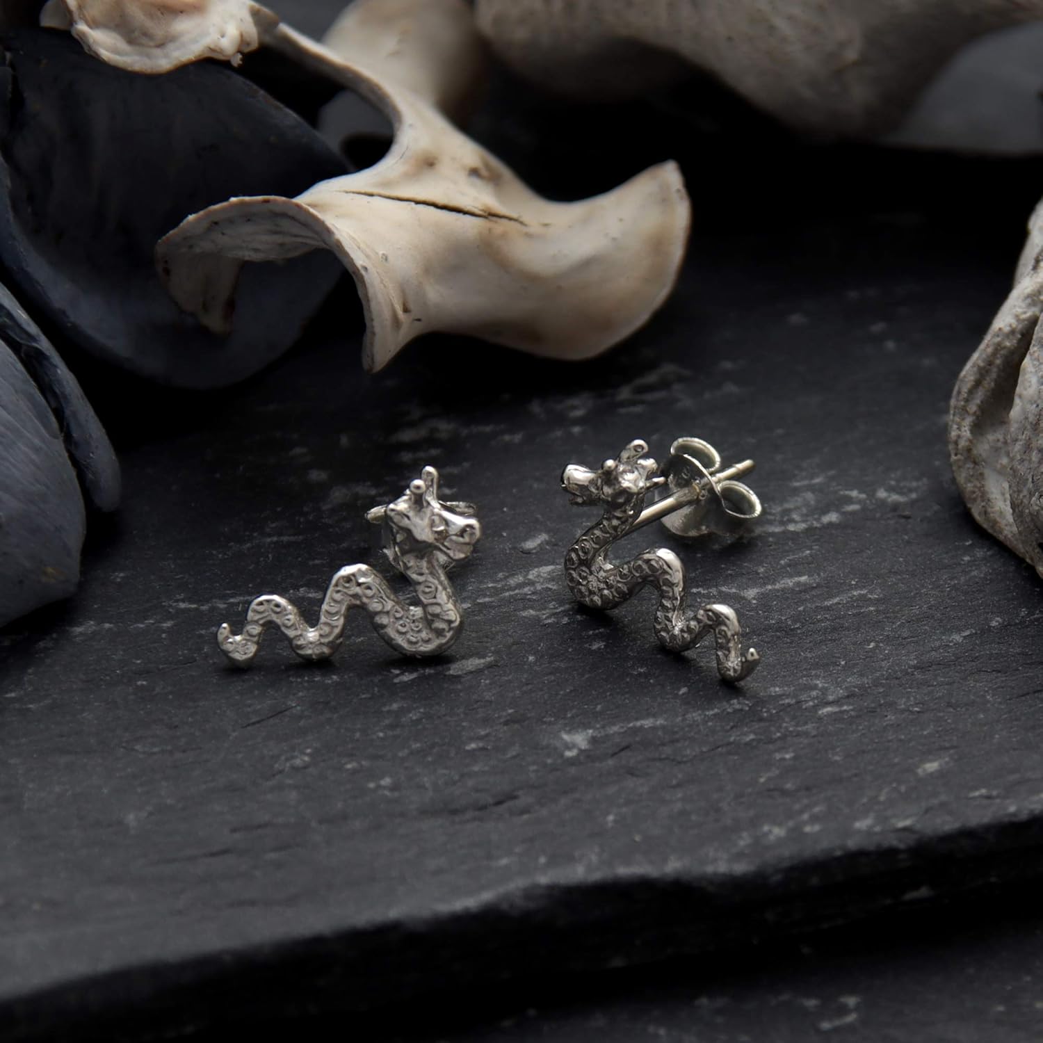 Alexander Castle 925 Sterling Silver Scottish Loch Ness Monster Earrings - 13mm x 8mm Stud Earrings with Jewelry Gift Box - Scottish Gifts for Women - Image 2