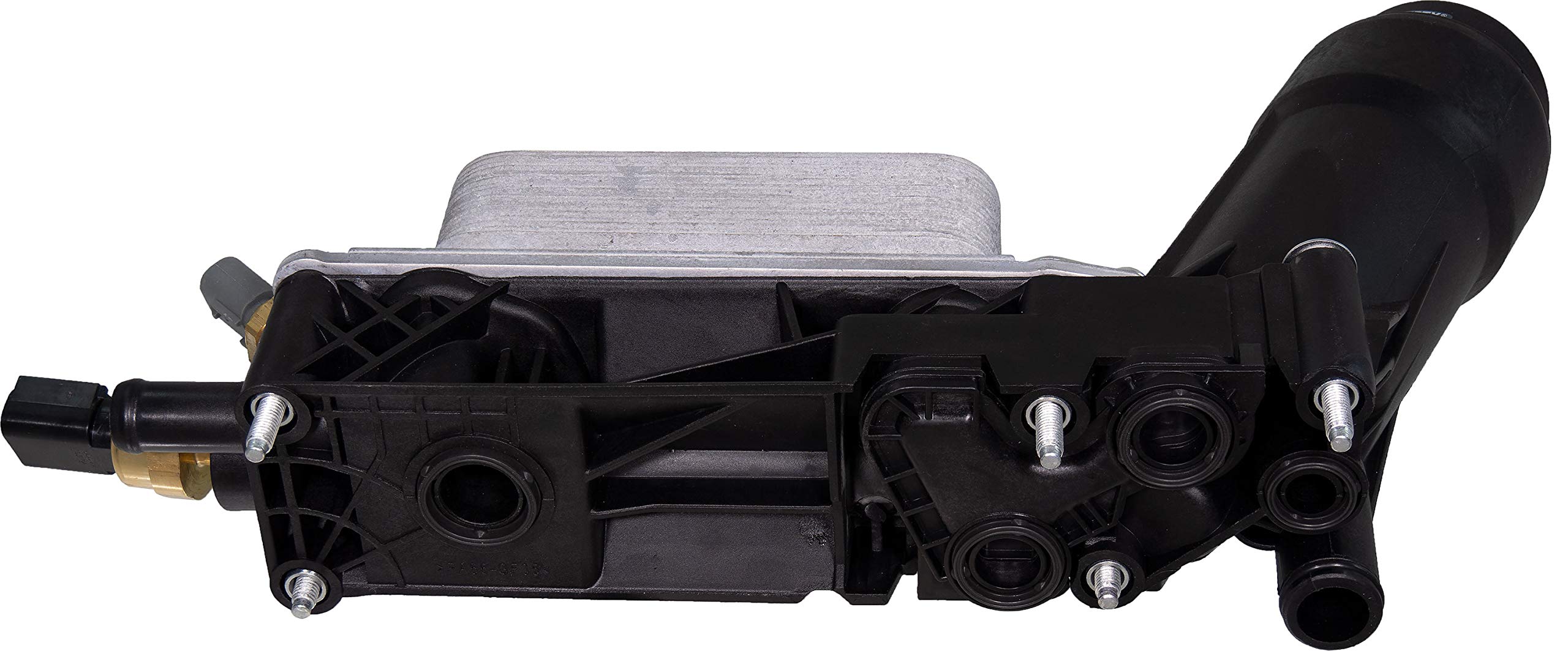 APDTY 133933 Engine Oil Filter & Oil Cooler Housing Assembly w/Temp Sensors