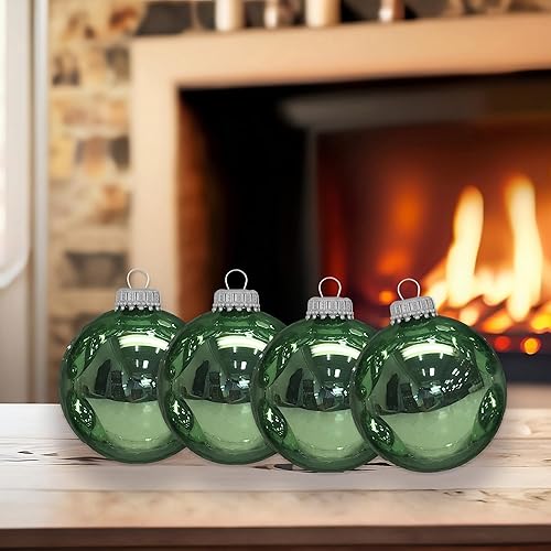 Miniatura 4 de Adornos de cristal para árbol de Navidad, 2.63 pulgadas 8 piezas, bolas de diseño de Christmas By Krebs sin costuras, decoración para colgar de