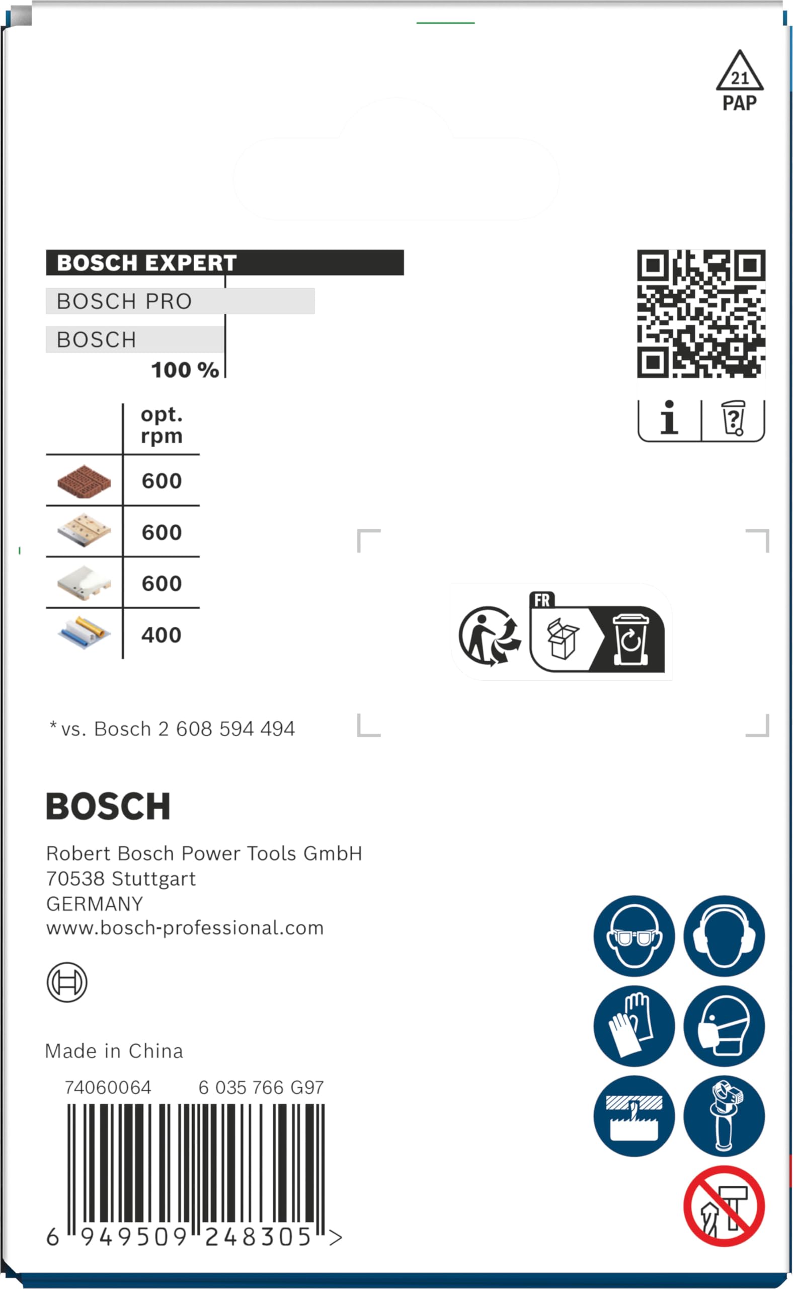 Bosch 1x Sega a tazza EXPERT Construction Material PC Plus (per Legno tenero, Truciolato, Ø 70 mm, Professional Accessorio Trapanoi)