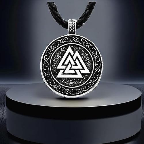 Miniatura 5 de Leprato Collar vikingo nórdico, amuleto de runa vikinga nórdica, dije de amuleto vikingo, regalo de joyería para hombres y mujeres