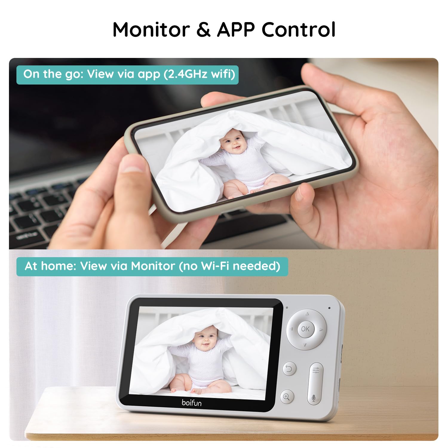Ubuy Baby Monitor Video No Wifi Baby Monitor No WiFi,5 LCD Display