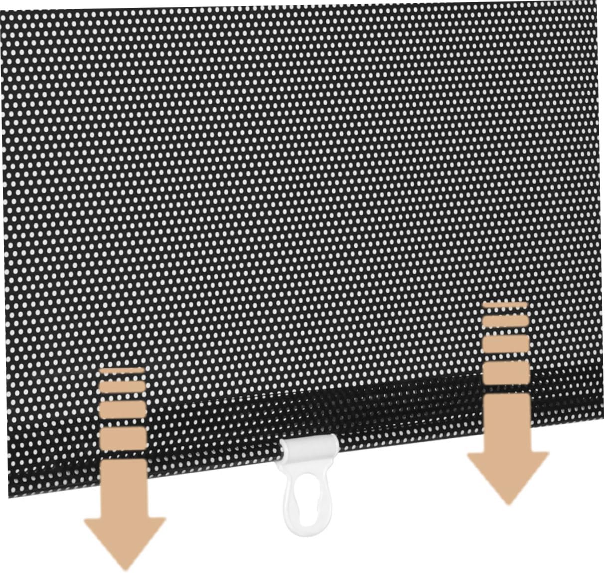 GANAZONO Retractable Car Sunshade 3pcs (40×125cm) Black Side Window Shades for Heat Insulation UV Protection Summer Auto Window Sun Blocking Curtains