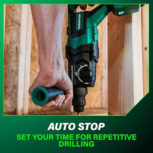 Miniatura 8 de Metabo HPT Martillo giratorio sin escobillas MultiVolt SDS Plus de 36 V con mango en D de 1-18 pulgadas, solo cuerpo de herramienta de martillo