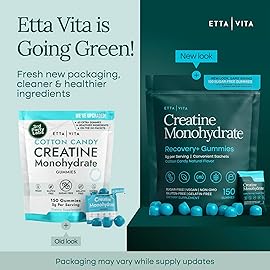 Sugar-Free Creatine Monohydrate Gummies (5g Per Packet) - Potent Creatine Gummies for Men & Women, Supplement for Muscle Support, Cognitive Function - Non-GMO, Gluten-Free, Mucuna Pruriens