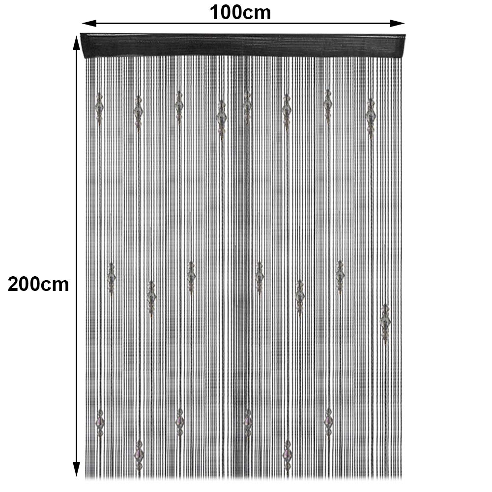 UHBGT Decorative Door String Curtain Beads Wall Panel Fringe Window Room Divider for Wedding Coffee Bedroom Restaurant