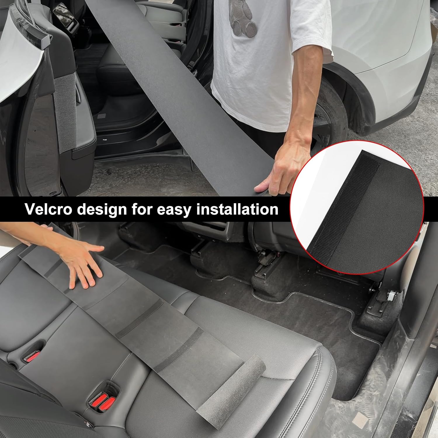 Rear Seat Kick Protector Panel for Model Y Juniper 2025 2026 TPE Rear Seat Lower Protective Mat One-Piece Anti-Dirty Pad for Model Y Juniper