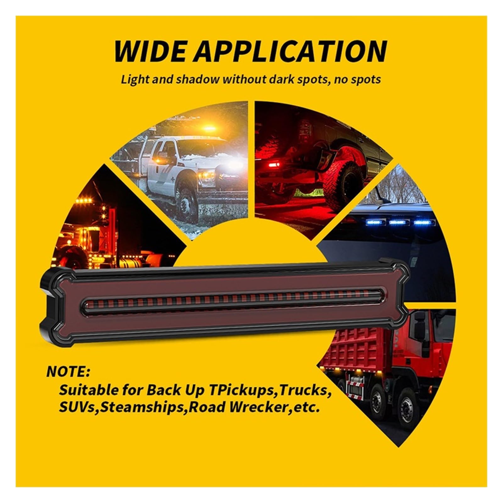 Tira De Luces Borde 45 87 109 12-24V Intermitente para Camión Todoterreno Ingeniería Advertencia Lateral Accesorios para Automóviles Luz de Frenos