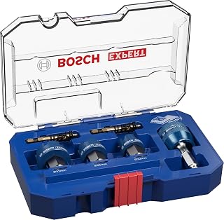 6X Expert Sheet Metal PC Plus Universal Hole Saw Set (for Stainless Steel Sheets, Steel Sheets, Ø 22, 25, 32 mm, Professional Accessory Drill Driver)
