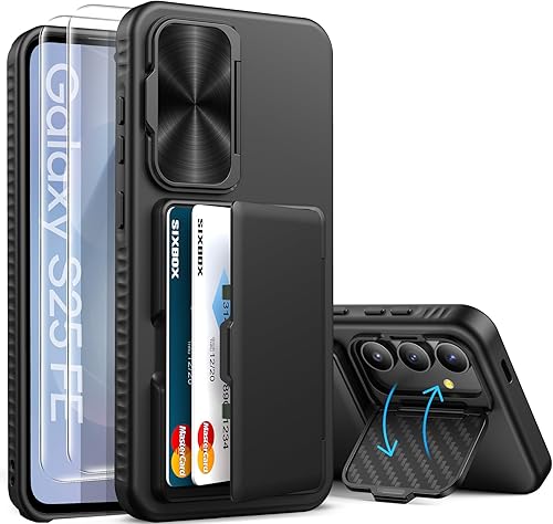 Miniatura 28 de Funda para iPhone Air con soporte para tarjetas, soporte integrado y cubierta para lente de cámara, a prueba de golpes, de silicona resistente a