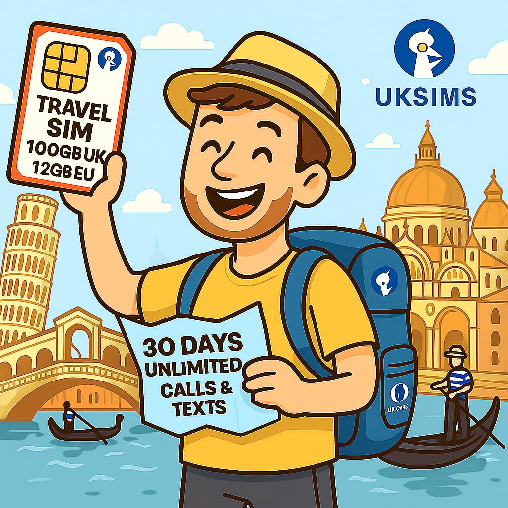 Prepaid Mobile PAYG SIM Card with UK Number | 100GB UK Data  12GB EU Data | 30 Days Validity | Unltd Texts & Mins | Covers 71 Countries incl. UK, Europe, SE Asia and S. America (100GB)