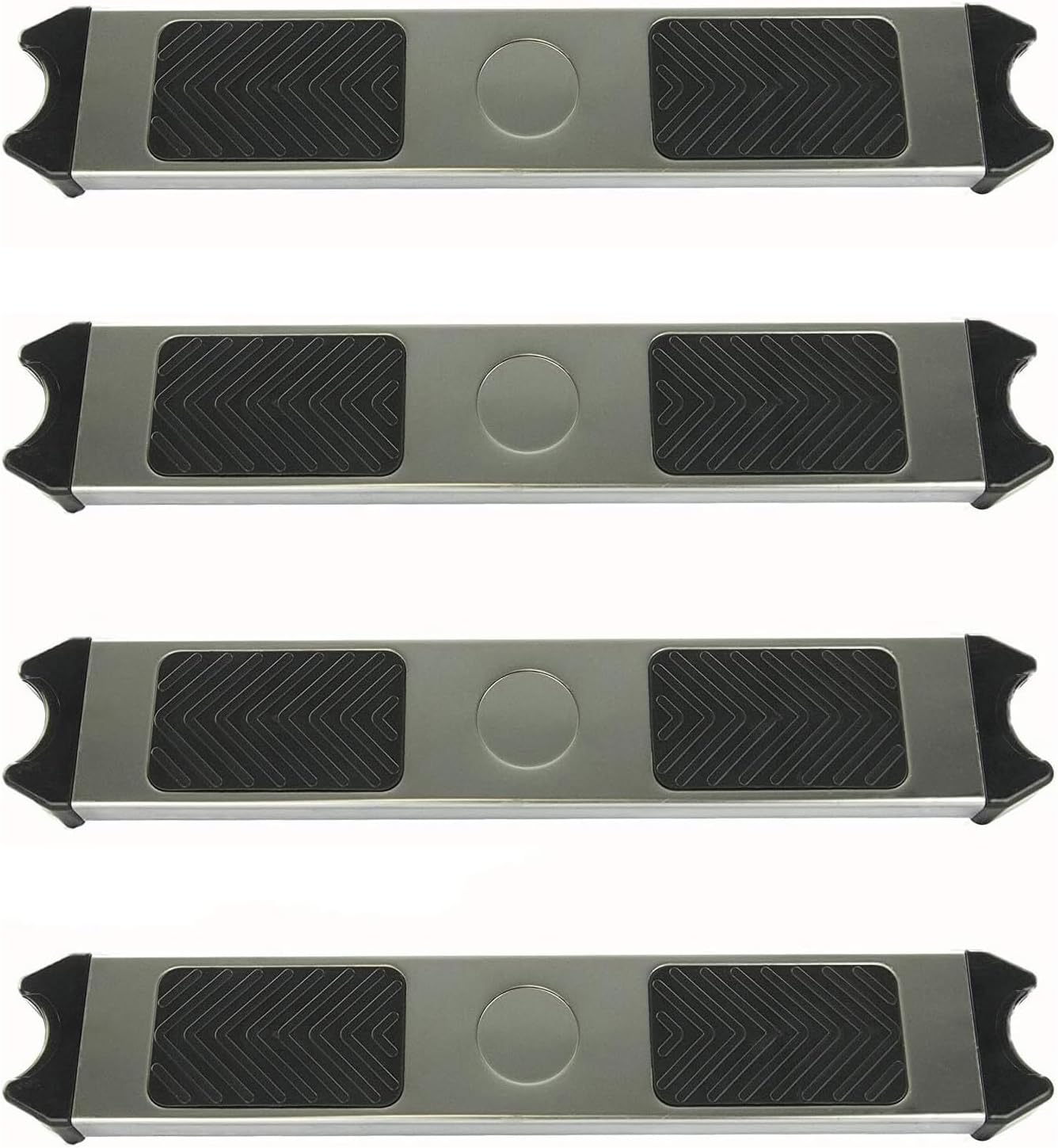 Aqua Select Replacement Stainless Steel Pool Ladder Steps with Non-Slip Grip Pads | Pack of 3 | Fits 1.90" OD Ladders for Above Ground or Inground Swimming Pools | 250 Pound Capacity