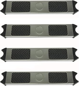 Aqua Select Replacement Stainless Steel Pool Ladder Steps with Non-Slip Grip Pads | Pack of 4 | Fits 1.90" OD Ladders for Above Ground or Inground Swimming Pools | 250 Pound Capacity
