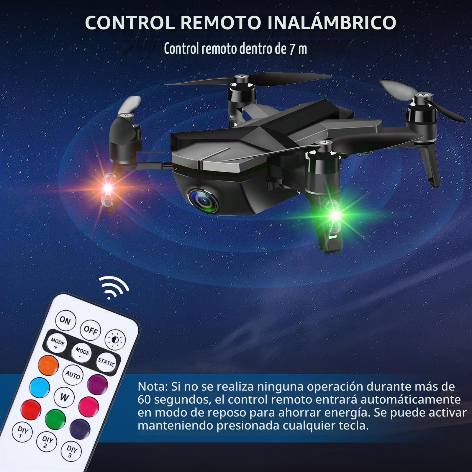 Pack 4 Luces Flash Con Mando A Distancia Para Coche – 8 Colores Y Carga USB, Resistentes Al Agua, Para Vehículos Y Drones