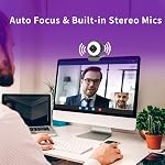 Streaming 1080P Webcam avec lumière de bague et double microphone, webcam avec 5 Zoom numérique de niveau,Autofocus avancé, Luminosité réglable, Angetube 962 USB FHD Caméra Web pour Gaming Xbox Google Meet
