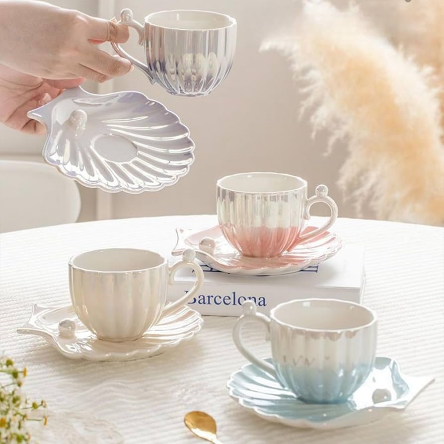 Amazon｜セラミックコーヒーマグ、ティーカップとソーサー