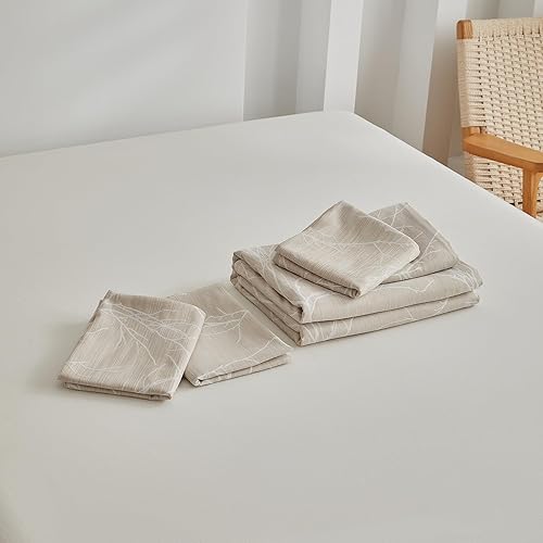 Miniatura 6 de ARYURBU Juego de funda de edredón tamaño Queen, 3 piezas de microfibra de doble hilo jacquard, transpirable, ultrasuave, juego de ropa de cama con 2