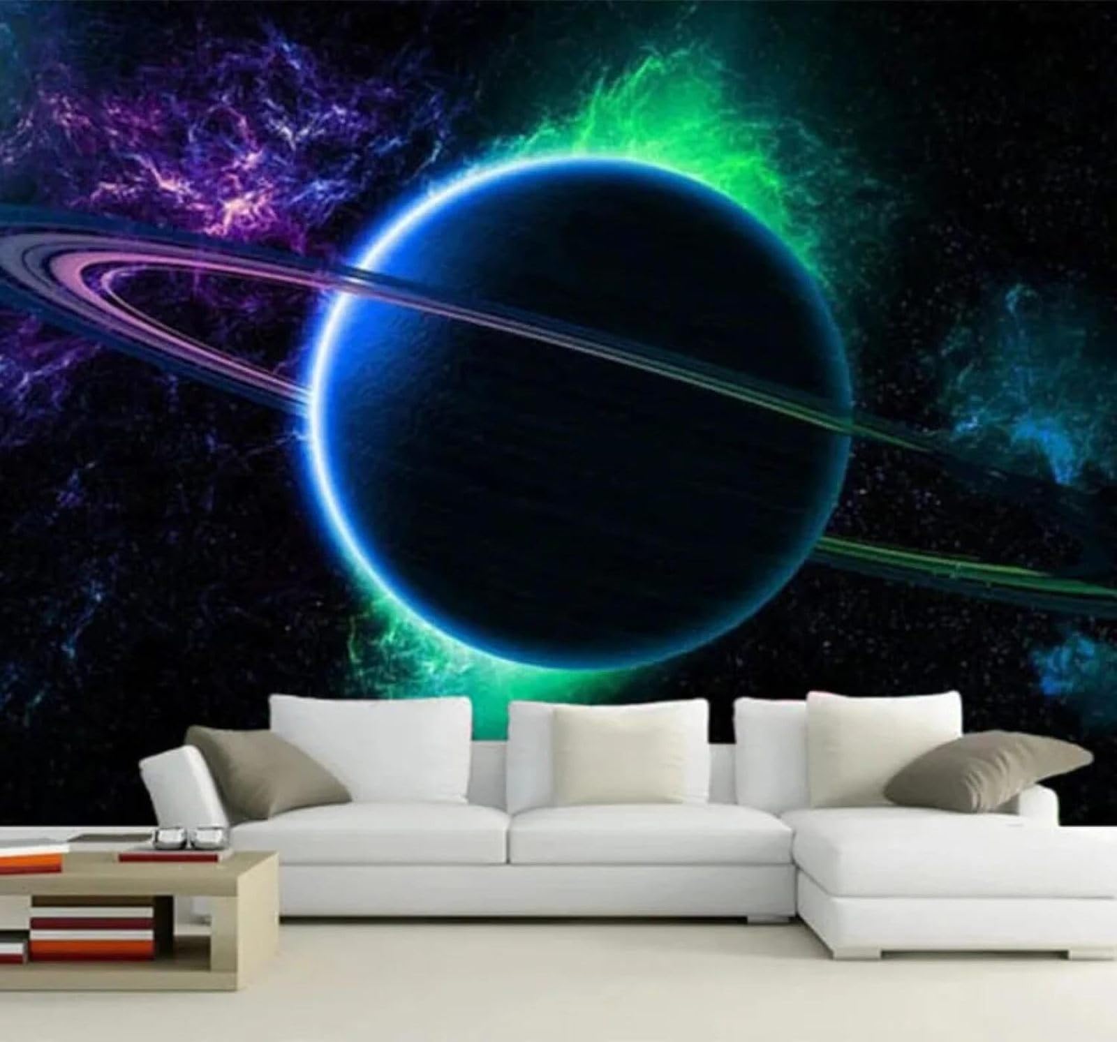 XLMING Creative Starry Sky Universe Planets Bar 3D Wallpaper Luxury Home Dining Decor Paste Sofa Living Room The Wall for Bedroom Mural-400cm×280cm