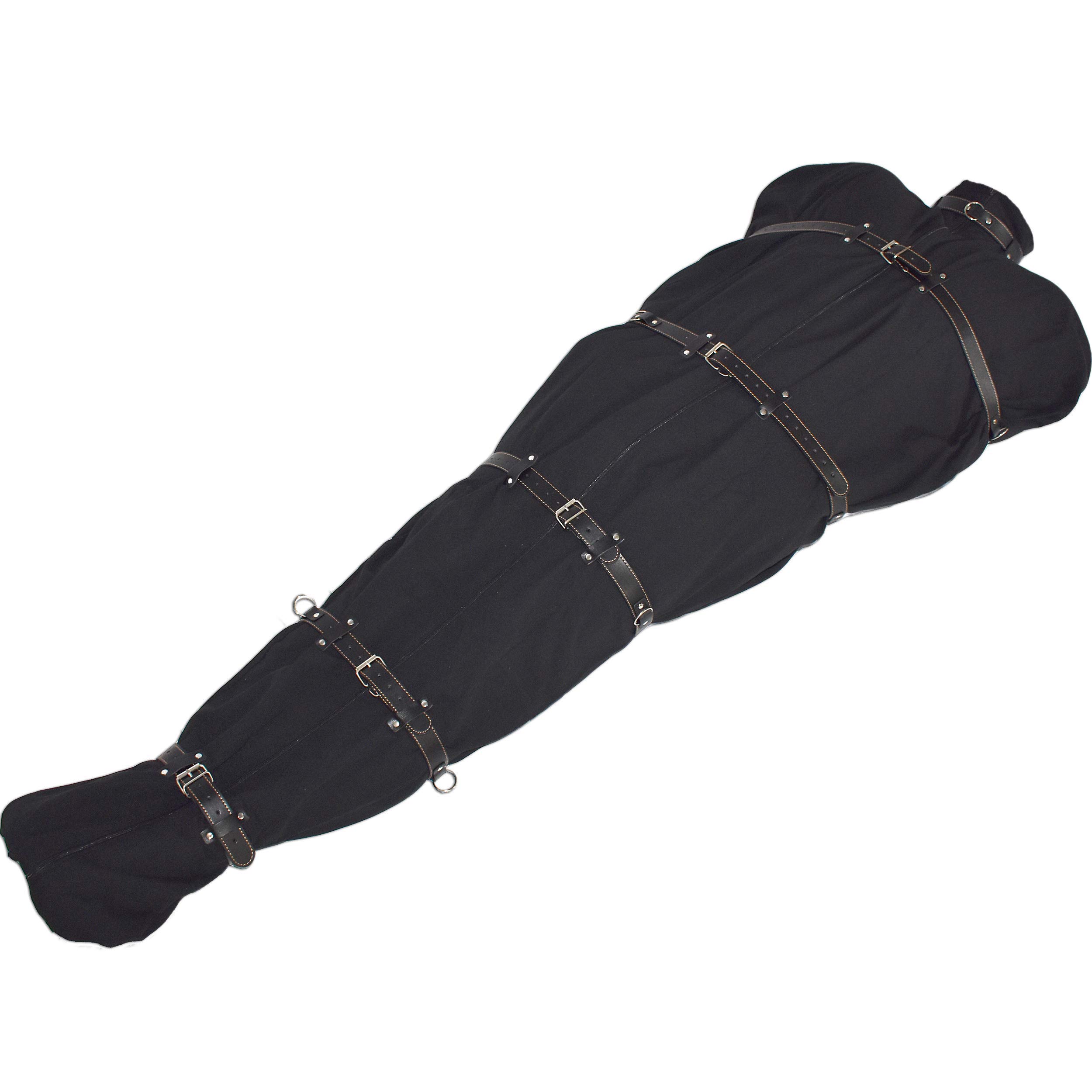 Sac d'entrave BDSM en Coton avec Sangles – Sac de Couchage Bondage pour Tout Le Corps, Camisole de Force avec Fermeture éclair, jusqu'à 185 cm, Accessoires SM